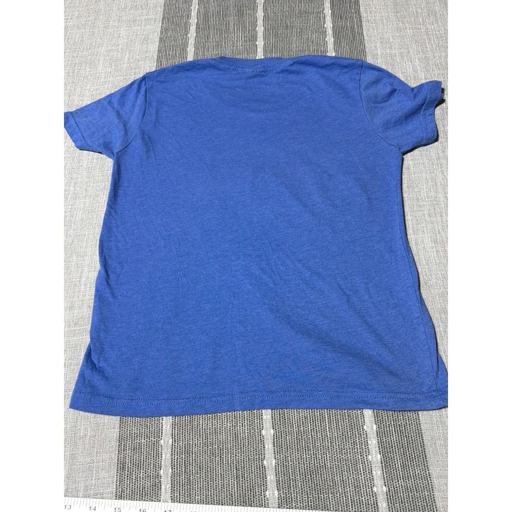 Googan‎ Squad Youth medium  Blue Graphic T-Shirt Fishing Short Sleeve Crew Neck